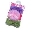Novo Elástico de Cabelo Infantil Conjunto de Três Peças Faixa de Cabeça Macia de Nylon para Bebê Conjunto de Três Peças Acessório de Cabelo com Flor de Gaze para Bebê Menina Transfronteiriço