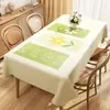 Toalha de mesa retangular em PVC à prova d'água, à prova de óleo, lavável e resistente ao calor, com toque de luxo leve e alta qualidade, jogo americano para mesa de jantar em casa