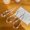 Lanyard Original para Teléfono con Lazo de Corazón Cadena de Cuentas Hecha a Mano Cadena para Teléfono Colgante DIY Encanto para Bolsa de Cámara CCD