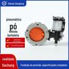 Os fabricantes fornecem válvula borboleta de poeira pneumática de vedação macia única flange dupla pneumática industrial de liga de alumínio válvula borboleta atacado