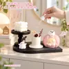 Adorno de Piedra Perfumada Calabaza Rosa Dulce Fresca Difusor Interior de Larga Duración Decoración de Escritorio Adorno de Fragancia Divertido Creativo