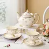 Conjunto Europeu Retro de Xícaras de Café Creme Xícara e Pires de Cerâmica Francesa Conjunto de Chá para Chá da Tarde Britânico Caneca Copo de Água