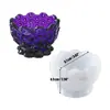 Molde de Silicona para Taza de Vela Romper Maceta de Cemento Yeso DIY Redonda con Puntos de Polca Molde para Tazón con Relieve Listo para la Venta