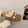 Zapatos Birkenstock que aumentan la altura para mujer 2026 invierno nuevos suela gruesa con forro de terciopelo cálidos zapatos de algodón slip-on zapatos peludos mocasines