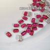 Strass Retangular Octogonal de Fundo Plano K9 para Nail Art, Strass Retangular de Fundo Plano de Alta Qualidade com Corte Diamante Brilhante para Decorações de Unhas