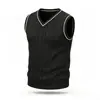 Colete masculino novo transfronteiriço 2026, casual sem mangas plus size masculino, suéter colete gola V de comércio exterior, blusa básica para homens