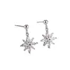 Pendientes de Flor de Diamante Brillante Microincrustados, Compactos, Simples y Elegantes, Pendientes de Margarita de Moda, Pendientes de Celebridad de Internet, Dulces y Lindos