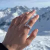Anillo de Plata 925 con Textura Martillada para Mujer, Diseño de Nicho, Banda Lisa Irregular, Estilo Minimalista Versátil, Joyería Ajustable