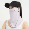 Mascarilla de Protección Solar de Verano para Mujer, Protección Solar para Ciclismo al Aire Libre, Protección UV, Toalla Facial de Seda Helada Fina Transpirable para Protección Solar, Transfronterizo