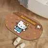 Alfombrilla de Baño Hello Kitty para Uso Doméstico, Absorbente, Secado Rápido, Antideslizante, Alfombrilla de Tierra de Diatomeas, Una Pieza al por Mayor