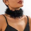 Europeu e americano transfronteiriço exagerado festa curta chocker doce legal pena colar fita maomao nicho feminino colar