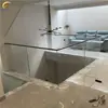 Canal de acero al carbono en forma de U empotrado canal de acero borde de vidrio cubierto pista de vidrio sin marco ranura de valla ranura de barandilla escaleras de edificio rojas