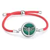 Cuerda Roja Moda Sencilla Difusor de Aceites Esenciales Aromaterapia Caja Pequeña Pulsera Redonda Accesorios de Joyería Caja de Fragancia Decoraciones