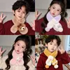 2025 Nuevo Bufanda de Felpa de Otoño e Invierno para Niños Padre-Hijo Piel Sintética de Conejo Calentador de Cuello Lindo para Niños y Niñas Invierno