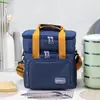 Bolsa de Almuerzo Temu Lonchera Bolsa Térmica con Hielo Capa Única/Doble Bolsa de Almuerzo a Prueba de Fugas Portátil Bolsa Térmica Bento