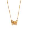 Zircon Butterfly Colar 2023 Nova Chegada Entrada Luxo Titanium Aço 18K Ouro High-End Nicho Entrada Cadeia Clavícula de Luxo para Mulheres