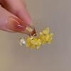 Pendientes de perlas con flecos de osmanthus Super Fairy, dulces y delicados, para mujer, estilo retro francés, con cara a juego.