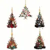 Pendente Decorativo de Pássaro Simulado Plano de Acrílico para Árvore de Natal Decoração de Casa Novo Produto Transfronteiriço