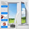 Tela de sellado para puerta corrediza Aire acondicionado portátil Tela suave de sellado Ventana vacía con dos agujeros Tela de sellado Deflector de aire acondicionado Tela para parabrisas