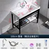 Lavabo Integrado de Cerámica de Alta Temperatura Lavabo para Ropa con Tabla de Lavar Lavabo para Balcón Baño Lavabo Lavabo Sobre Encimera