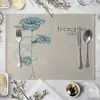 Jogo americano de mesa de jantar com estampa floral Tapete de mesa europeu Utensílios de cozinha Guardanapo de mesa ocidental Porta-copos LOGOTIPO