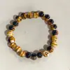 Pulseira de Cerâmica Jingdezhen com Contas Inteiras para Homens e Mulheres Simples e Delicada À Prova d'Água Estilo Chinês Pequena Barraca de Joias Venda por Atacado