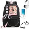 Nueva mochila escolar de anime para estudiantes, adolescentes y niñas, con temática de espías y juegos de rol.