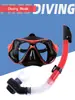 Equipamento Completo de Máscara de Mergulho para Adultos Snorkel Duplo Tesouro Impermeável Snorkel Totalmente Seco Semi-Seco Máscara para Miopia Óculos de Natação