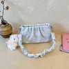 Bolso Bandolera Shuai Mi Dulce 2026 Nuevo Estilo Coreano Nicho Bolso Pequeño para Mujer con Lazo Bolso de Mano Ins Bolso de Hombro de Lunares
