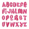 Patches Bordados Atacado Patches Bordados Computador Rosa 26 Letras Inglesas Acessórios de Decoração para Roupas Patch Aplique
