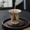 Ceniza de Planta Retro Sin Fase Maestro Dunhuang Taza Cerámica Hogar Kung Fu Juego de Té Personal Té Té Té Taza de Té