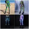 Novos Produtos Europeus e Americanos de Halloween 2024, Fantasias Inteiras de Cosplay para Adultos com Estampa Digital 3D