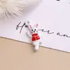 Nuevos accesorios de resina de conejito de dibujos animados anillo individual pulsera para niños llavero colgante de collar venta al por mayor