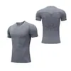 Camiseta deportiva ajustada de manga corta para hombre y mujer, transpirable que absorbe el sudor de secado rápido para gimnasio y running, capa base de alta elasticidad para baloncesto
