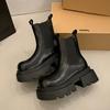 Botas Martin Estilo Europeo para Mujer, Estilo Británico, Nuevas Botines de Suela Gruesa Otoño e Invierno 2025, Botines Chelsea sin Cordones