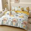 Capa de edredom de lixamento fresco quatro peças lençol de cama de algodão lavado à água capa de edredom simples dormitório estudantil individual três peças atacado
