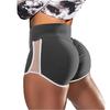 Shorts de Exportación Transfronterizos Europeos y Americanos, Shorts de Cintura Alta para Aplanar el Abdomen y Levantar Glúteos, Pantalones Deportivos para Fitness, Shorts de Yoga con Malla Lateral