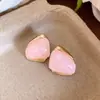Brincos de Pino Pendentes Ovais em Acrílico Agulha de Prata para Aquarela Estilo Nicho de Luxo Brincos com Personalidade Retrô Acessórios de Brinco Modernos para Mulheres