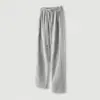 Pantalones Largos de Peso Pesado 450g Lavados para Hombre Primavera y Otoño Juventud Marca de Moda Americana Pantalones Rectos Holgados Pantalones Deportivos Hombre