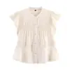 Zarz Roupas Femininas Novas Estilo Europeu e Americano Feito em Casa Estilo Ocidental Renda Reta Crochê Estilo Feriado Top 3666107