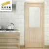 Porta de Madeira Maciça para Banheiro com Vidro Porta Interna à Prova de Som Porta de Madeira Maciça Composta sem Pintura para Cozinha Porta Interna Porta de Correr