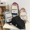 Mochilas Escolares Transfronterizas para Estudiantes de Secundaria y Preparatoria, Mochilas Casuales Simples para Viaje, Mochilas Japonesas de Pareja de Aspecto Moderno y a la Moda