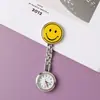 Popular Reloj de Enfermera Redondo con Cara Sonriente, Moderno y Lindo para Niñas, Creativo Reloj de Pinza para Pecho, Sencillo Reloj para Exámenes Estudiantiles