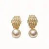 Brincos Pendentes de Pérola de Alta Qualidade Moda Versátil Simples Acessórios de Luxo Leve Brincos para o Dia a Dia para Mulheres