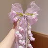 Princesa del Valle de los Lirios Estilo Lolita Falda Abullonada con Accesorio para el Cabello de Lazo Oversize, Adorno para el Cabello Fresco Estilo Bosque Primavera y Verano