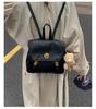 Bolsa Pequena Fashionável Estilo College, Design de Nicho Cor Sólida, Mochila Versátil Casual Retrô, Bolsa Escolar para Estudantes Mulheres