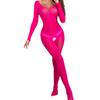 Comercio exterior transfronterizo Europa y Estados Unidos ropa interior sexy aceite brillante tentación sexy ultradelgada ajustada sedosa perspectiva mameluco de manga larga
