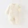 Mameluco para bebé, acolchado de 40 g, para otoño e invierno, 10A antibacteriano, mameluco estilo mariposa para recién nacido, ropa cálida para bebé, traje para gatear