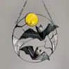 Transfronterizo Nuevo Producto Acrílico Halloween Trampa de Luz Diurna Calabaza Cráneo Redondo Fantasma Murciélago Cuervo Decoración