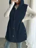 Cárdigan Casual de Invierno para Mujer con Capucha y Botones, de Felpa de Doble Cara en Color Sólido, de Venta Caliente en Comercio Exterior Transfronterizo Europeo y Americano